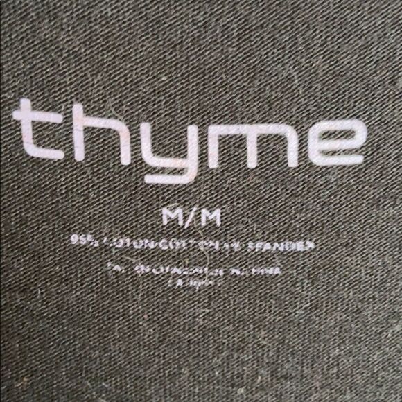 Thyme Maternity black long sleeve cotton top Size M - Picture 2 of 2